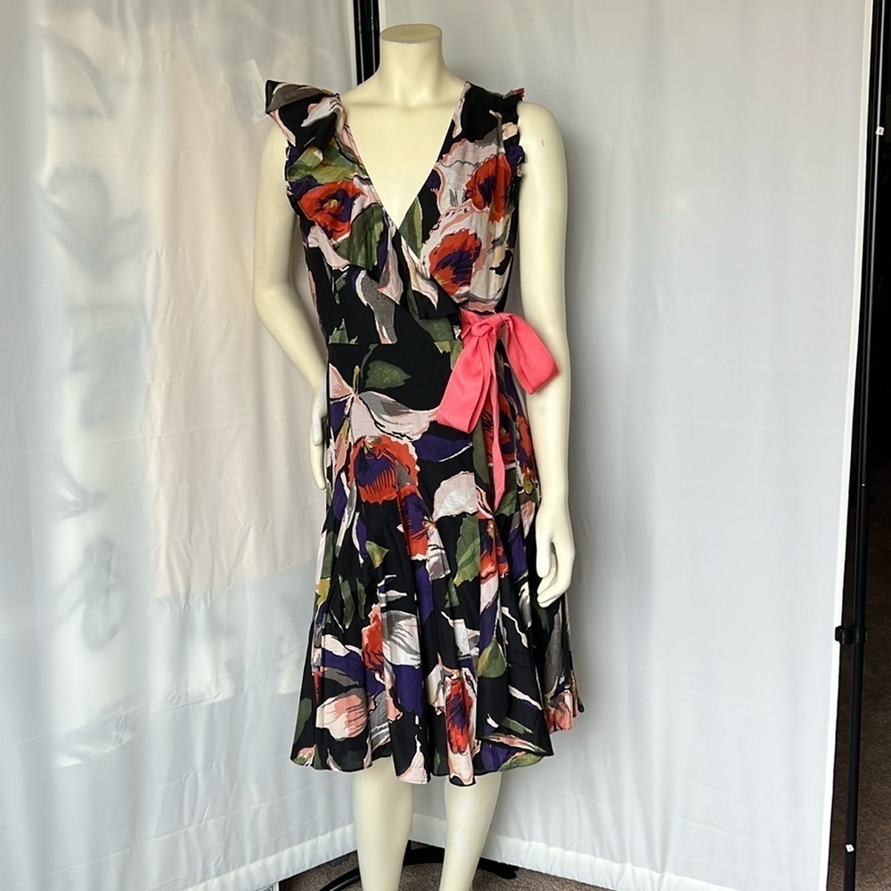Ted Baker Wrap Gingie ruffle, floral Dress.